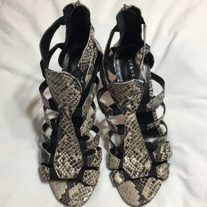 Snake print heels